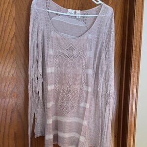 Daytrip Mauve Lace Detail Top